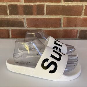 Superga Women's 1908 Signature White Pool Slide Sandals US 8 M